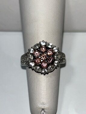NWOT Chuck Clemency Sterling Silver Genuine Morganite Designer Ring